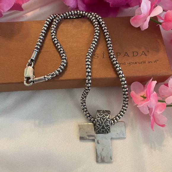 Silpada Sterling Silver Necklace & Cross pendant - Picture 3 of 16
